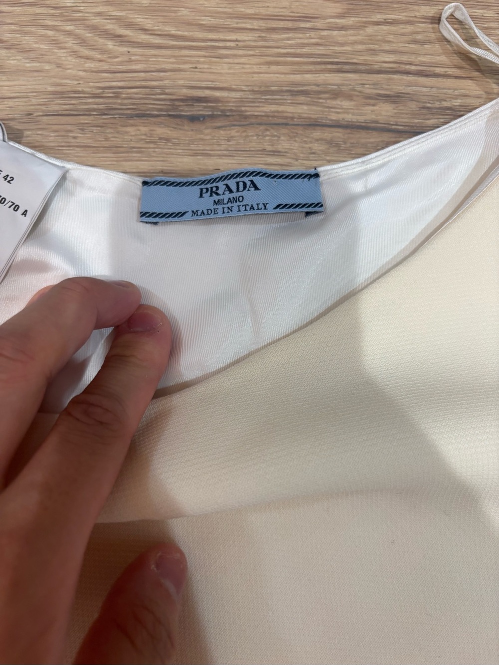 Prada Pale Cream Circle Skirt - Size 42IT - Picture 5 of 8